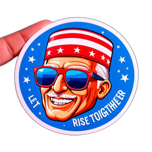 Autocollant MAGA avec lunettes de soleil