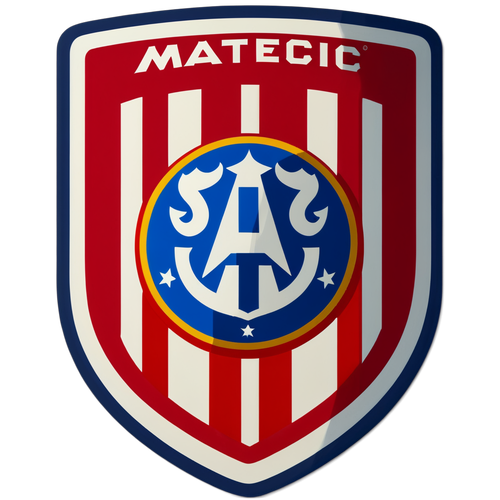 Retro-stylowa naklejka z logo Atlético Madryt