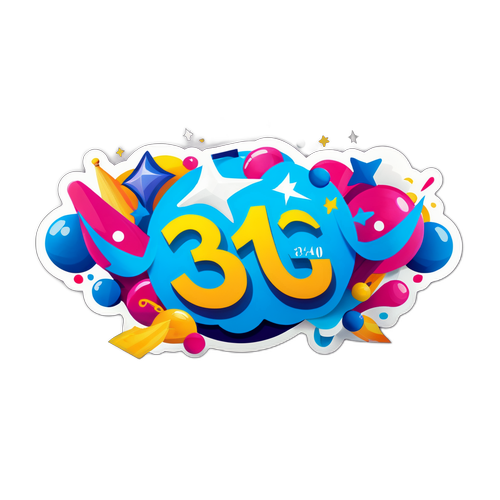 A Lotofácil 3476 Stickers com Números Flutuantes