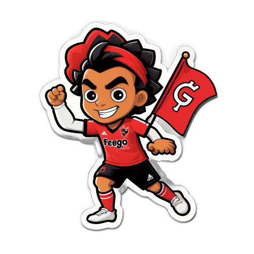 Criação de um adesivo com o mascote do Flamengo