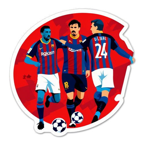 Perang Ikonik: Stiker Elegan Membawa Anda Kembali ke Rivalitas Sejarah Barcelona vs AC Milan!