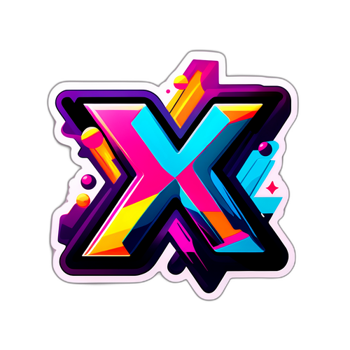 फ्यूचरिस्टिक 'X' स्टिकर