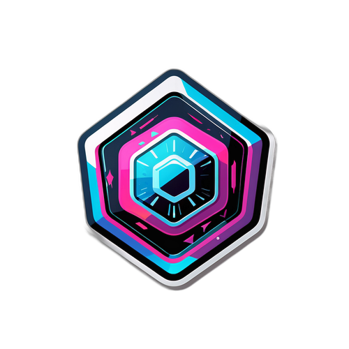 उच्च प्रौद्योगिकी के लिए भविष्यवादी स्टीकर