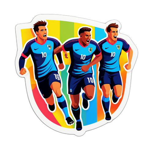 Футболисты в момент забития гола