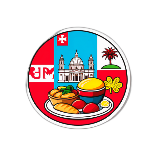 Un sticker que celebra la cultura maltés
