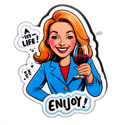 Humorvoller Aufkleber "Genieße das Leben!"