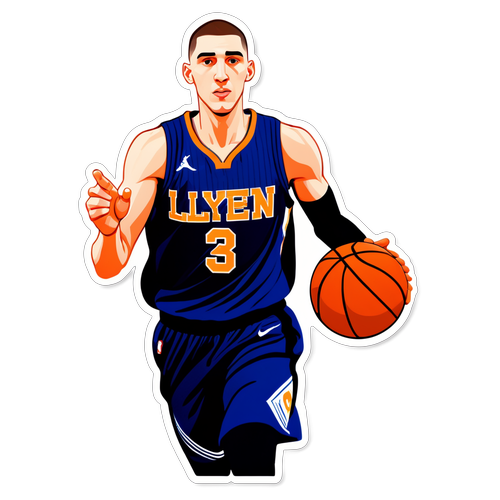 Dynamic Basketball Action Sticker