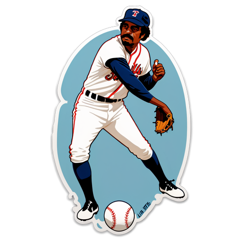 Unveiling the Legend: A Vintage Artistic Tribute to Luis Tiant That Every Baseball Fan Must See!