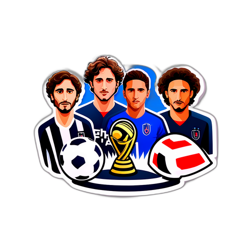 Autocollant représentant le débat autour du cas Rabiot