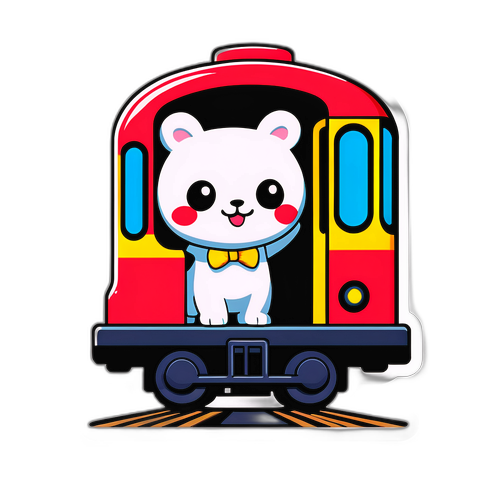 かわいいJR電車キャラクターのステッカー