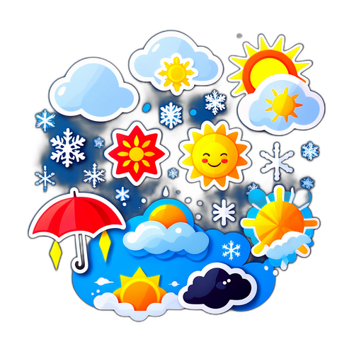 Stiker Cuaca Ceria