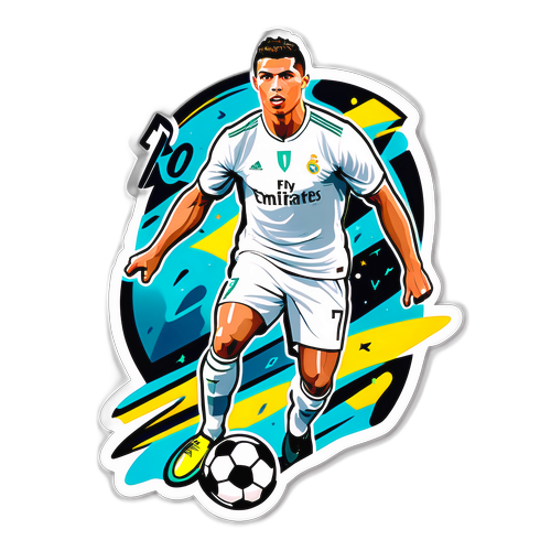 Sticker oslavující Cristiana Ronalda