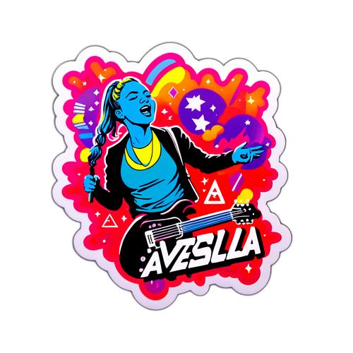 Paula Vesalan konsertti -tee tarra