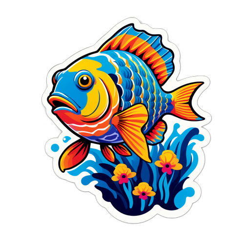 色鮮やかな魚のデザイン