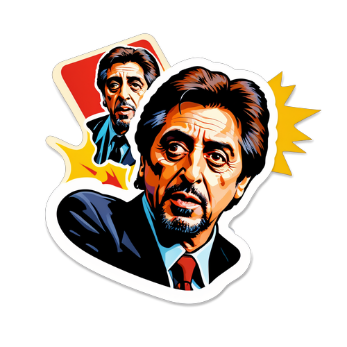Pop-art nálepka s Al Pacinem