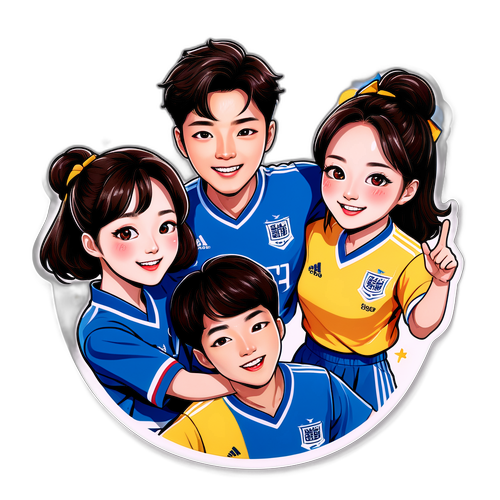 최정, 최민희, 오진승의 팬 문화를 나타내는 스티커 디자인