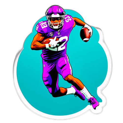 Dynamic Football Action Sticker