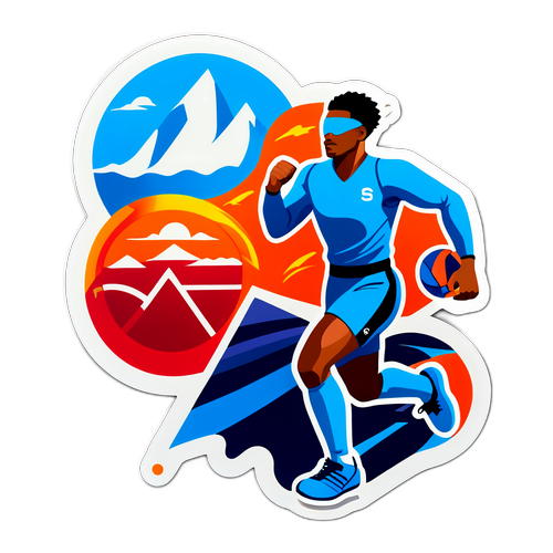 สติ๊กเกอร์ที่แสดงถึงการเดินทางของนักกีฬาตลอดฤดูกาลการแข่งขันใหม่