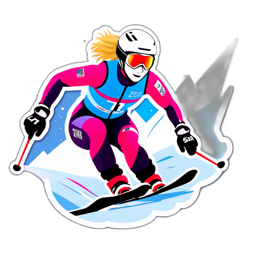 Dynamic Slalom-Szene mit Mikaela Shiffrin