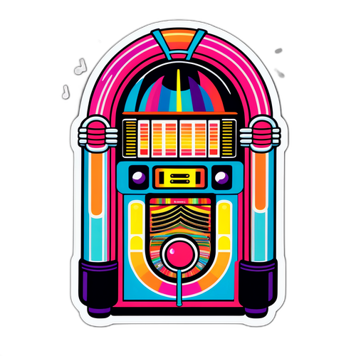 Retrojukebox med Musiknoter