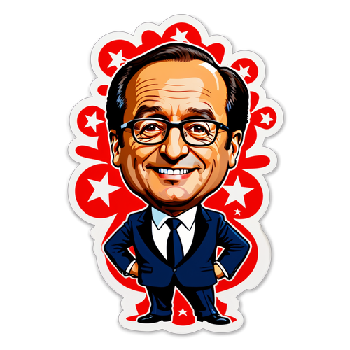 Caricature et République : Hollande en Stickers