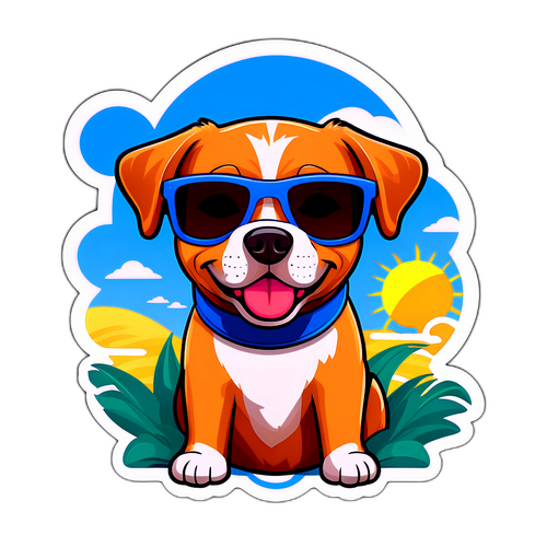 Perro Bahar con gafas de sol disfrutando del verano