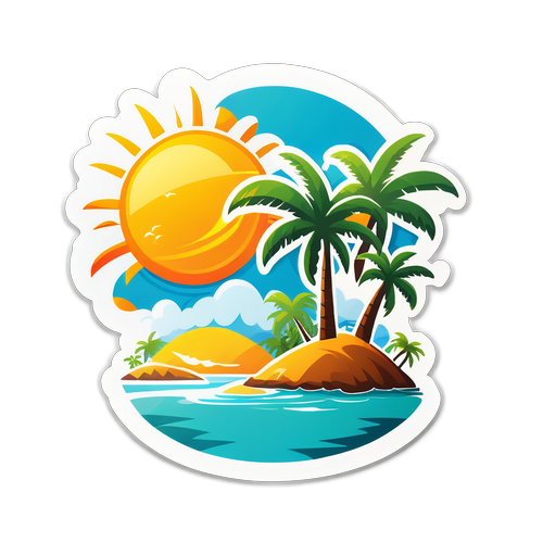 Tropisch Eiland Sticker