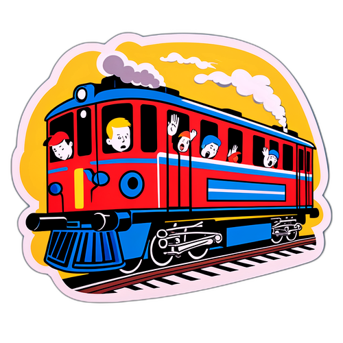 Image humoristique d'une grève de train