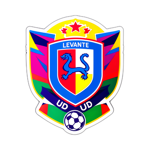 Levante UD logó színes hátterével