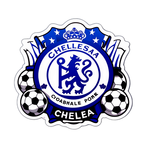 Chelsea-tema klistermärke