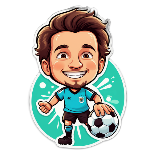 Creatieve illustratie van Arthur Vermeeren met een voetbal