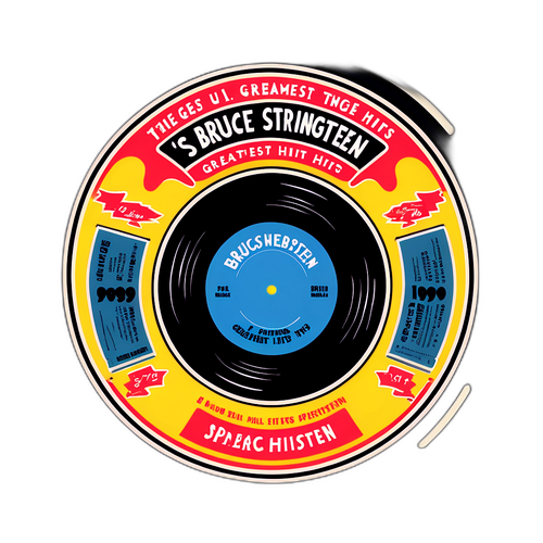 Retro vinylplate med Bruce Springsteen's største hits