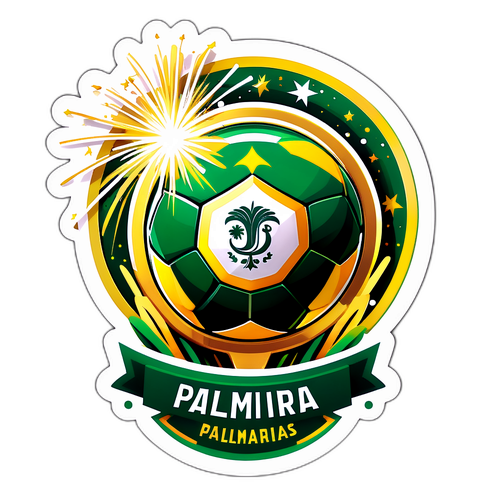 Stiker Logo Palmeiras yang Berwarna-warni