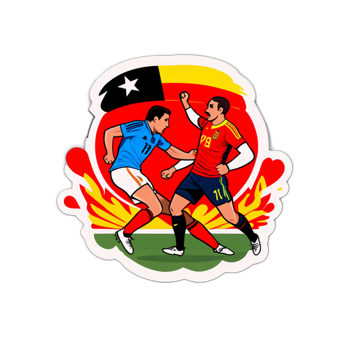 조지아와 스페인이 대결하는 순간 스티커