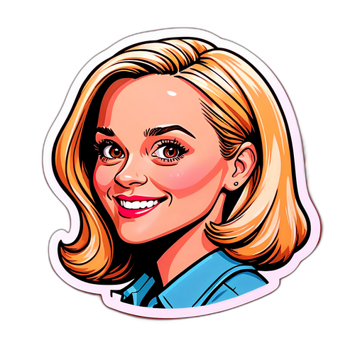 Illustration de Reese Witherspoon en style cartoon