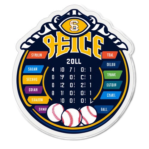 Stylish SEC Softball Standings Scoreboard Sticker