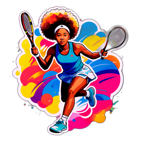 Naomi Osaka med energisk baggrund
