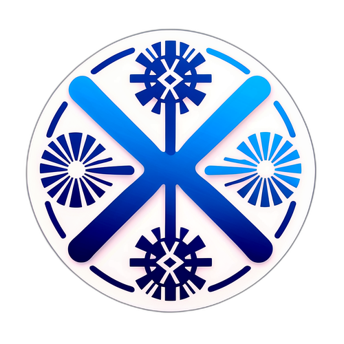 Minimalist naklejka z symbolem XRP