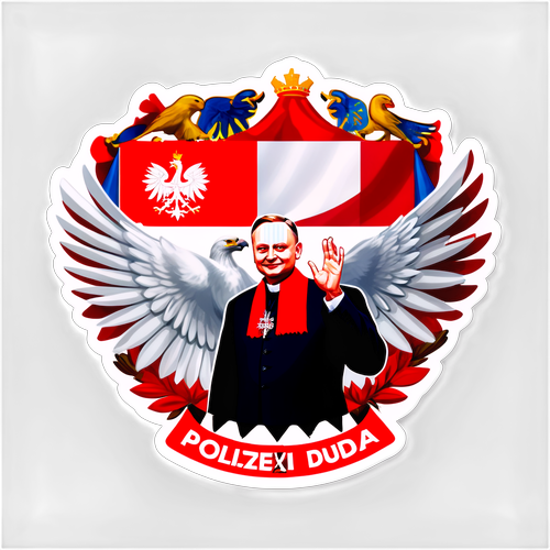Projekt naklejki z prezydentem Andrzejem Dudą
