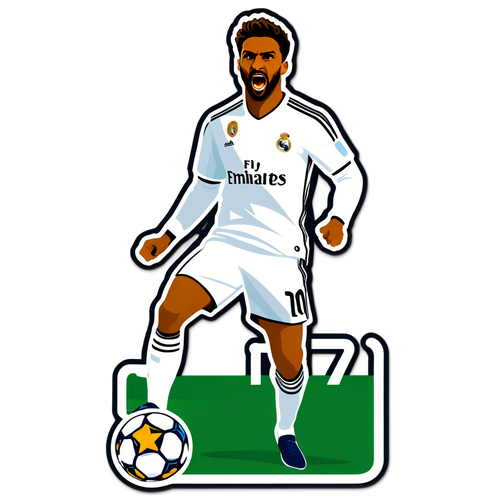 Stiker về Real Madrid với câu "Quyết tâm chiến thắng!"