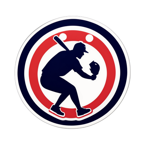 Rekaan Bola Besbol Menarik dengan Logo MLB