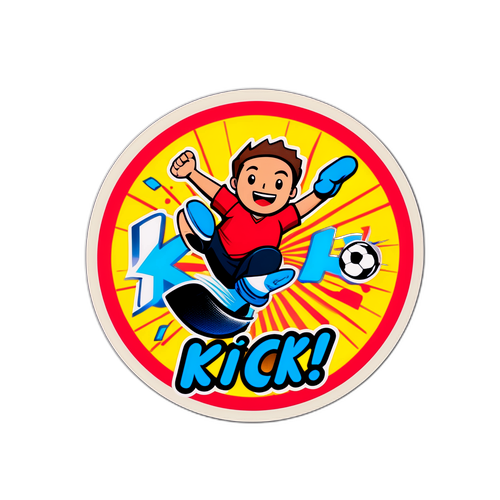 Sejrssymbol med teksten 'Kick It!'