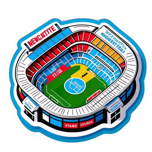 Sticker Sân Vận Động Trận Đấu Man City vs Newcastle
