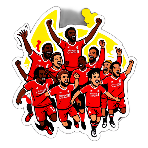 Illustration joyeuse des supporters de Liverpool FC