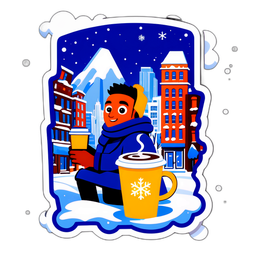 Σχεδίαση με Χιονισμένα Κτίρια στη Νέα Υόρκη