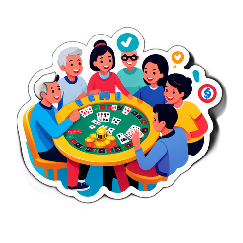 Adesivo Alegre da Interatividade do Lotofácil