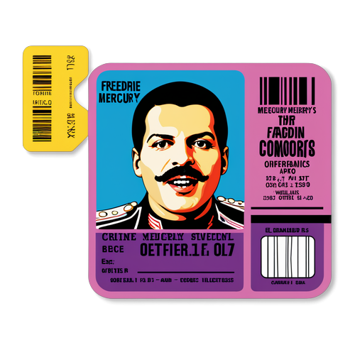 Κόλλα Στυλ Εισιτηρίου Συναυλίας του Freddie Mercury