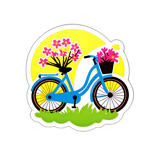 Xe đạp mùa xuân tươi sáng