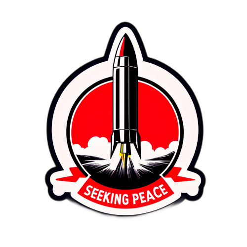 北朝鮮ミサイルをテーマにした警告デザイン