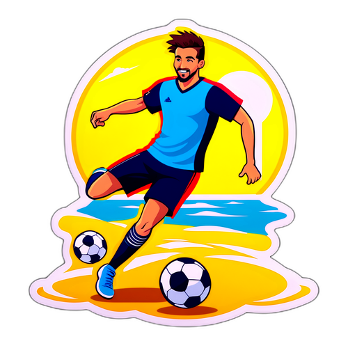 Pemain Sepak Bola di Pantai